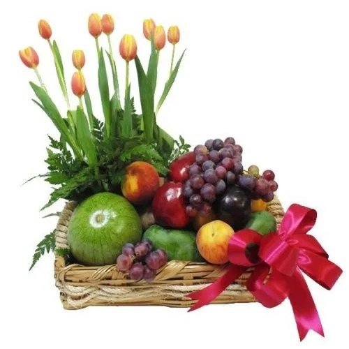 Arreglo Frutal con Tulipanes